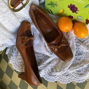Brown Leather Kiltie Captain Heels